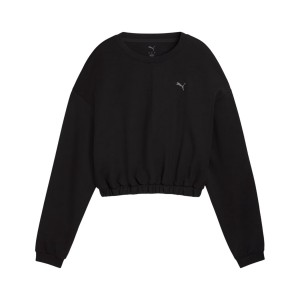 Puma Cloudspun Crew Neck Performance Γυναικειο Φουτερ Μαυρο