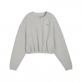 Puma Cloudspun Crew Neck Performance Γυναικειο Φουτερ Γκρι