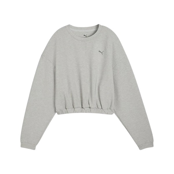Puma Cloudspun Crew Neck Performance Γυναικειο Φουτερ Γκρι
