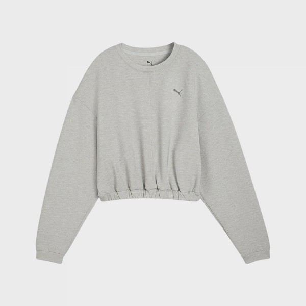 Puma Cloudspun Crew Neck Performance Γυναικειο Φουτερ Γκρι