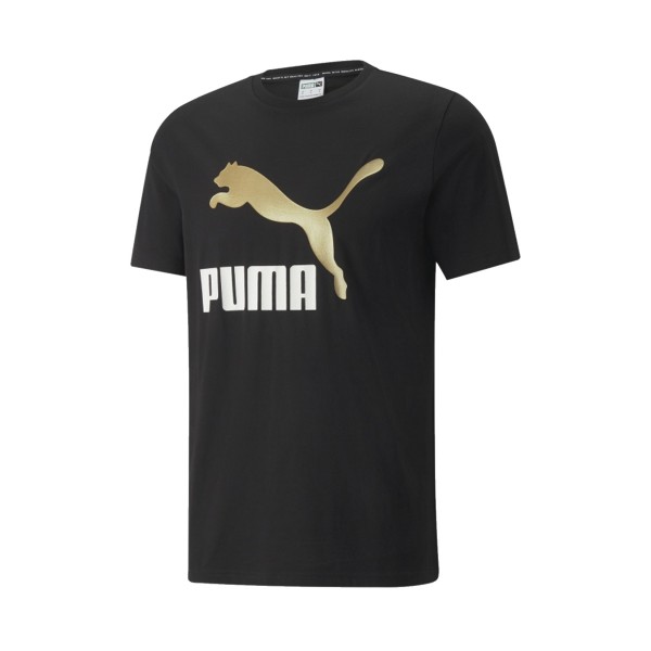 Puma Classics Metalic Logo Ανδρικη Μπλουζα Μαυρη