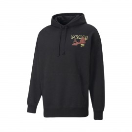 Puma Downtown Graphic Ανδρικο Φουτερ Μαυρο