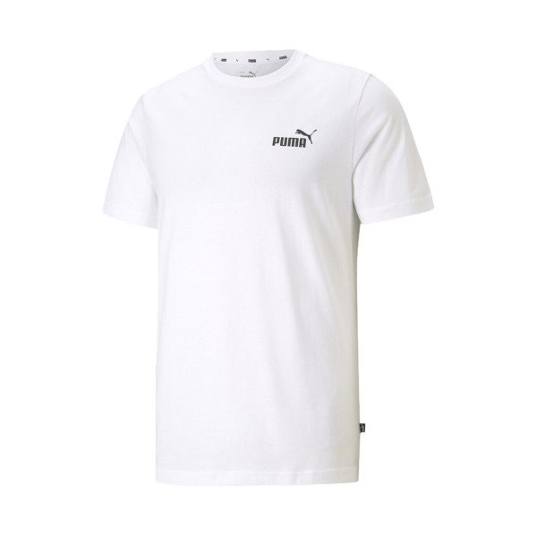 Puma Essentials Small Logo Ανδρικη Μπλουζα Λευκη