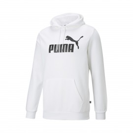 Puma Essentials Big Logo Fleece Hooded Ανδρικo Φουτερ Λευκο