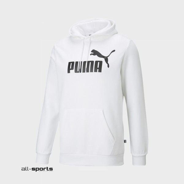 Puma Essential Big Logo Ανδρικo Φουτερ Λευκο