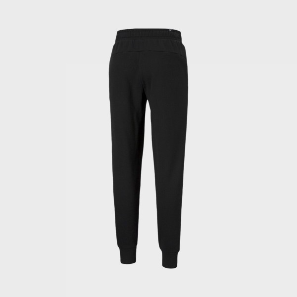 Puma Essentials Logo Pants TR Slim Ανδρικη Φορμα Μαυρη