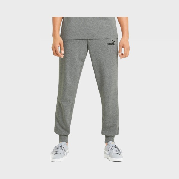 Puma Essentials Logo Pants TR Slim Ανδρικη Φορμα Γκρι