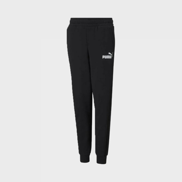 Puma Essential Logo Pants Fleece Παιδικο Παντελονι Μαυρο