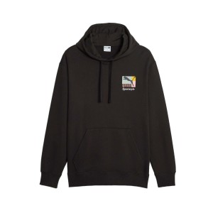 Puma Classics Brand Love Hooded Graphic Ανδρικο Φουτερ Μαυρο