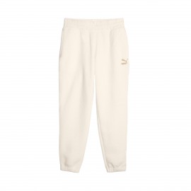 Puma Classics Fleece Leg Logo Γυναικειο Παντελονι Ιβουαρ