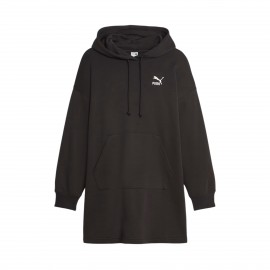 Puma Classics Hooded TR Small Logo Γυναικειο Φορεμα Μαυρο