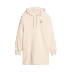 Puma Classics Hooded TR Small Logo Γυναικειο Φορεμα Ιβουαρ