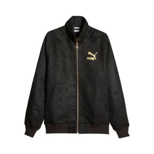 Puma T7 Reclaim Suede Golden Details Crew Neck Ανδρικη Ζακετα Μαυρη