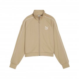 Puma T7 Crew Relaxed Fit Γυναικεια Ζακετα Καφε