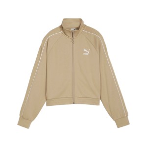 Puma T7 Crew Relaxed Fit Γυναικεια Ζακετα Καφε