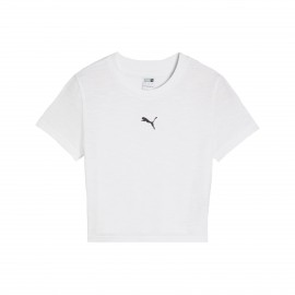 Puma Dare To Baby Slim Fit Cat Logo Γυναικεια Μπλουζα Λευκη