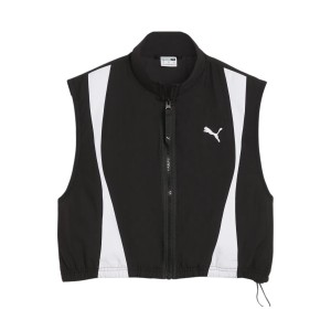 Puma Dare To Woven Casual Γυναικειo Γιλεκο Μαυρο - Λευκο