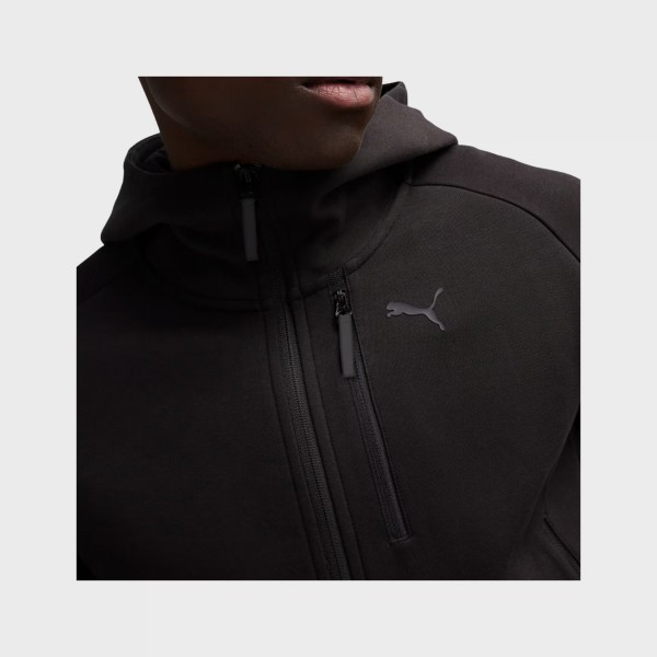 Puma Tech Drycell Regular Fit Cat Logo Hooded Ανδρικη Ζακετα Μαυρη