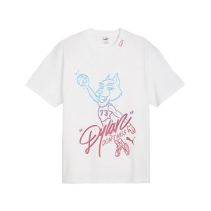 Puma Dylan's Gift Shop II Basketball Graphic Ανδρικη Μπλουζα Λευκη