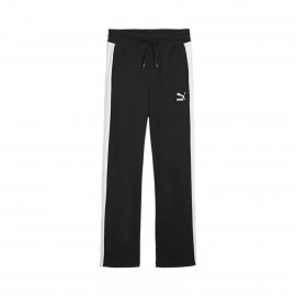Puma Iconic T7 Straight Leg Track Γυναικειο Παντελονι Μαυρο - Λευκο