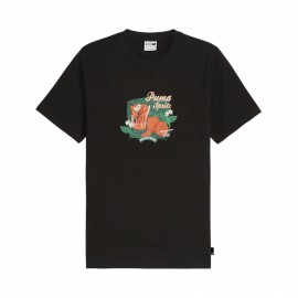Puma Chest Graphics Spritz Ανδρικη Μπλουζα Μαυρη