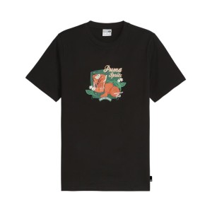 Puma Chest Graphics Spritz Ανδρικη Μπλουζα Μαυρη