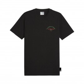 Puma Sportswear Graphics Back Pizza Ανδρικη Μπλουζα Μαυρη