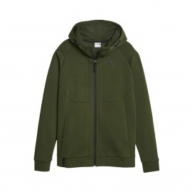 Puma Tech Full Zip DK Hooded Ανδρικη Ζακετα Πρασινη