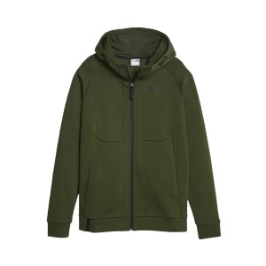 Puma Tech Full Zip DK Hooded Ανδρικη Ζακετα Πρασινη