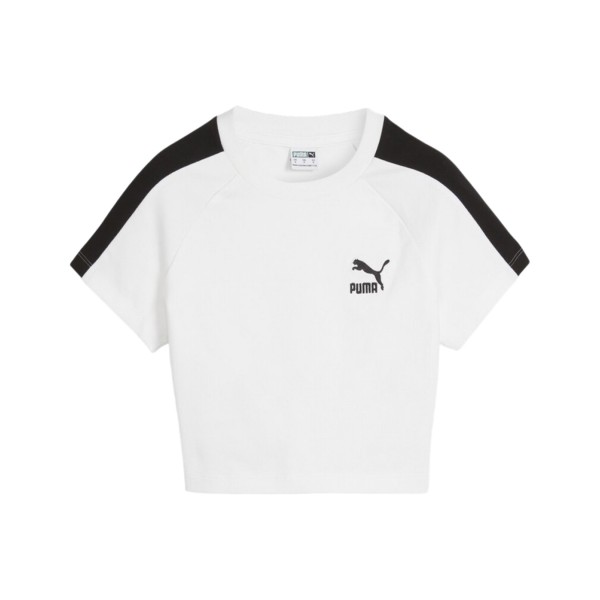 Puma Iconic T7 Baby Mock Neck Γυναικεια Μπλουζα Λευκη