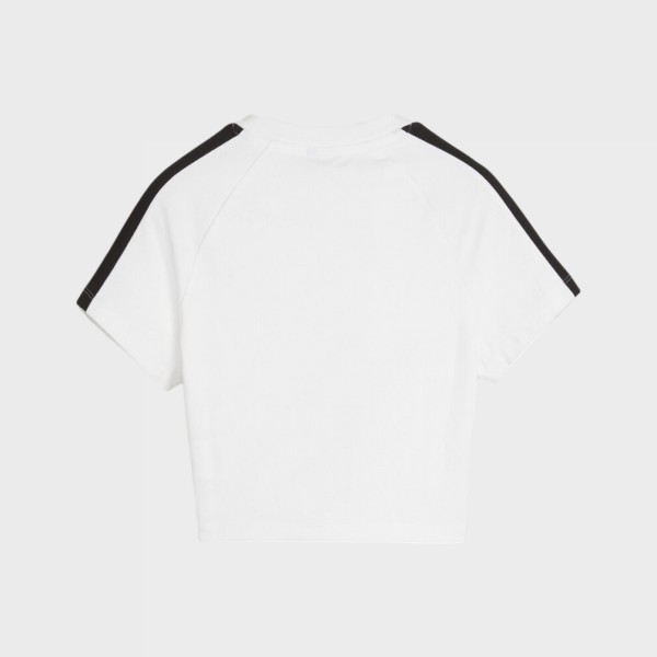 Puma Iconic T7 Baby Mock Neck Γυναικεια Μπλουζα Λευκη