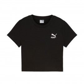 Puma Classics Slim Fit Archive 1 Logo Γυναικεια Μπλουζα Μαυρη