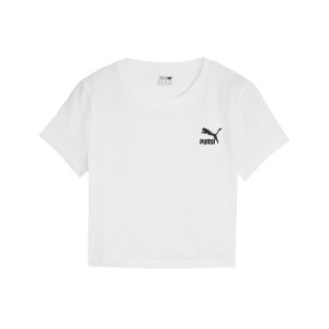 Puma Classics Slim Fit Archive 1 Logo Γυναικεια Μπλουζα Λευκη