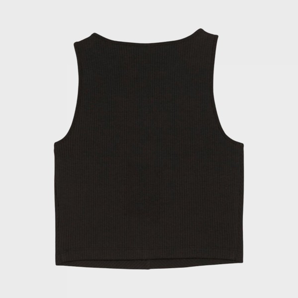 Puma Classics Ribbed Crop Top Halter Neck Γυναικεια Μπλουζα Μαυρη