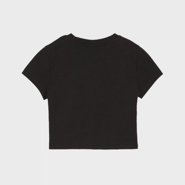 Puma Graphic Music Baby Rib Neck Crop Γυναικεια Μπλουζα Μαυρo