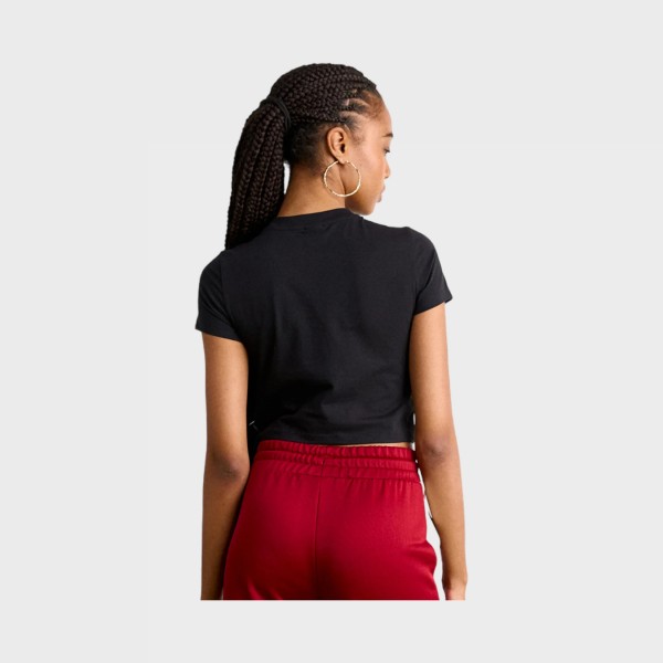 Puma Graphic Music Baby Rib Neck Crop Γυναικεια Μπλουζα Μαυρo