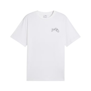 Puma Shop Way 1 Graphic Back Relaxed Fit Ανδρικη Μπλουζα Λευκη