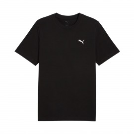 Puma Wordrobe Essentials Chest Sleek Logo Ανδρικη Μπλουζα Μαυρη