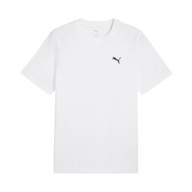 Puma Wordrobe Essentials Chest Sleek Logo Ανδρικη Μπλουζα Λευκη