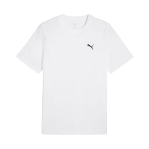 Puma Wordrobe Essentials Chest Sleek Logo Ανδρικη Μπλουζα Λευκη