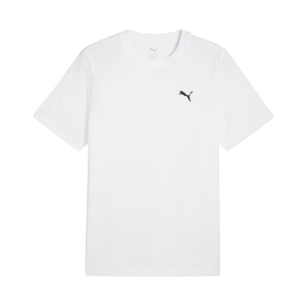 Puma Wordrobe Essentials Chest Sleek Logo Ανδρικη Μπλουζα Λευκη