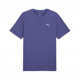 Puma Wordrobe Essential Chest Sleek Logo Ανδρικη Μπλουζα Μπλε Μωβ