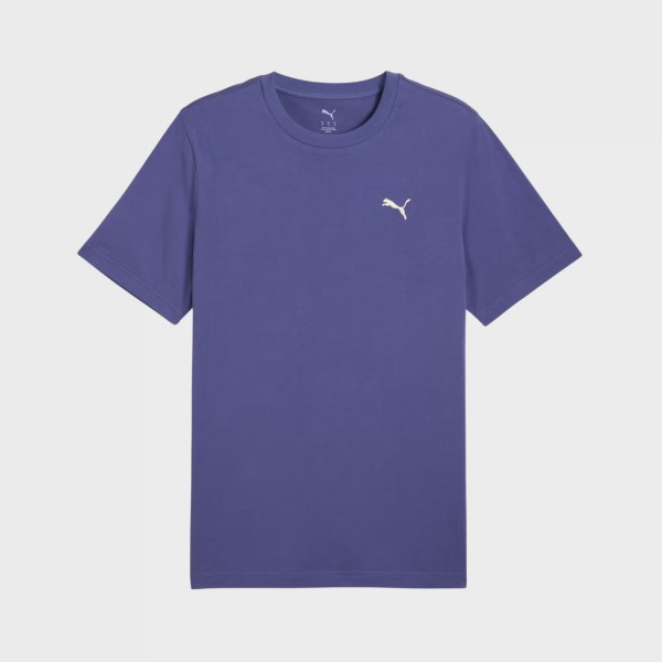 Puma Wordrobe Essential Chest Sleek Logo Ανδρικη Μπλουζα Μπλε Μωβ