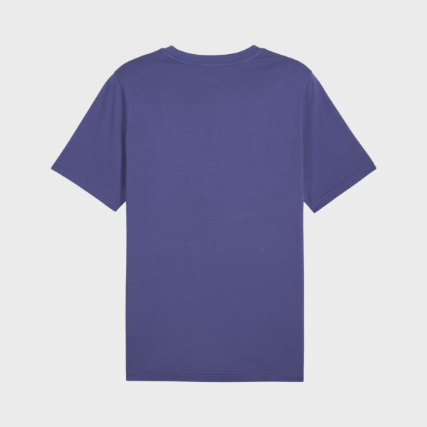 Puma Wordrobe Essential Chest Sleek Logo Ανδρικη Μπλουζα Μπλε Μωβ