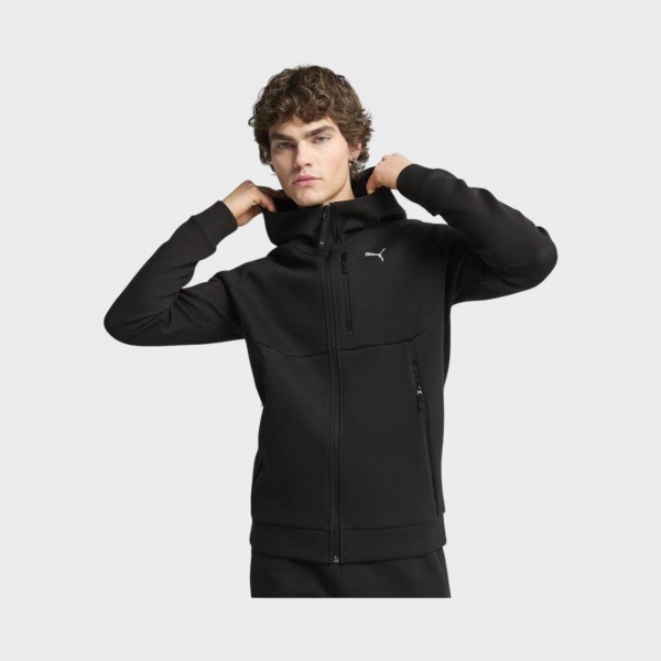 Puma Pumatech Full Zip Dry Cell Hooded Ανδρικη Ζακετα Μαυρη