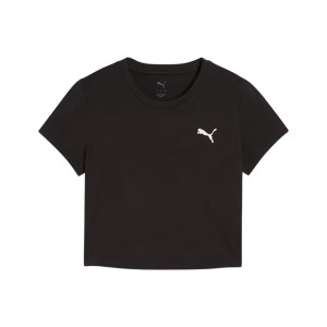 Puma Wardrobe Essentials Baby Cropped Γυναικεια Μπλουζα Μαυρη