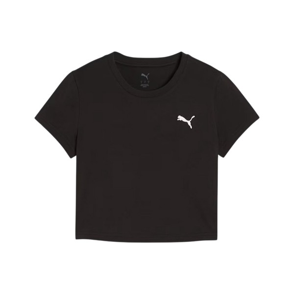 Puma Wardrobe Essentials Baby Cropped Γυναικεια Μπλουζα Μαυρη