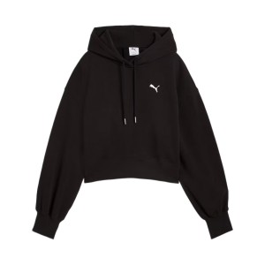Puma Wardrope Ess Croppes Hooded TR Γυναικεια Φουτερ Μαυρη