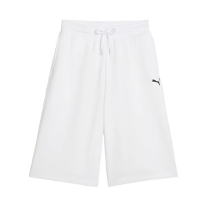 Puma Wordrobe Essentials Relaxed Jorts 14 Ιντσες Γυναικεια Βερμουδα Λευκη