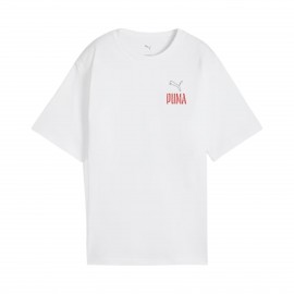 Puma Wardrope Essentials Road To Unity Relaxed Graphic Γυναικεια Μπλουζα Λευκη